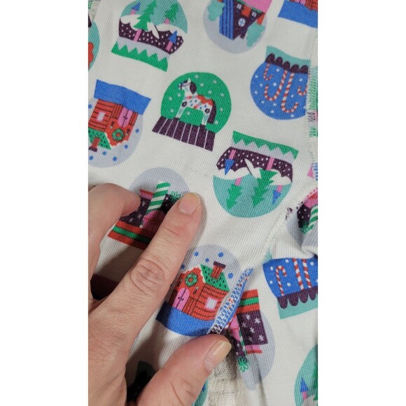 Hanna Andersson Holiday Pajamas Set Snow Globe Print Size 110 (US 5) Organic Cot - Picture 5 of 8